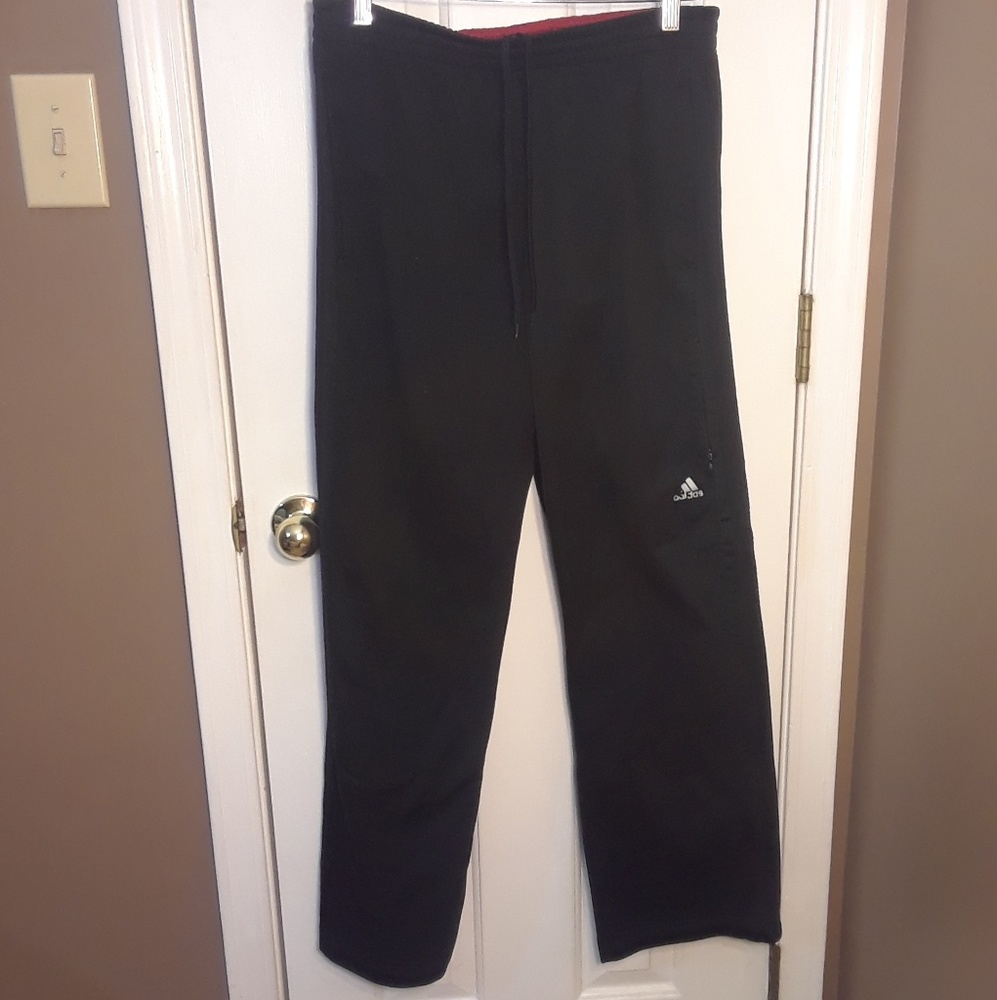 Adidas MENS L Black TRACK PANTS EUC